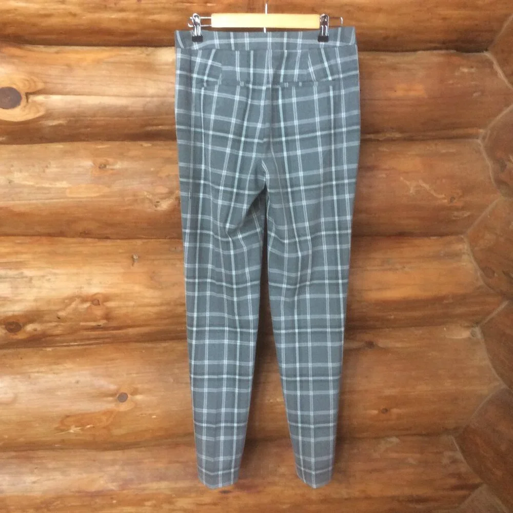 Kit & Ace Go To Gray Plaid High Waist Classic Trousers Size 8 - Picture 6 of 6